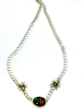 Load image into Gallery viewer, Black Opal Spider Curb Chain Necklace