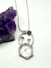 Load image into Gallery viewer, Rainbow Prism Mushroom Necklace With Sunstone - Medium