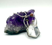 Load image into Gallery viewer, Rainbow Prism Mushroom Necklace With Sunstone - Medium