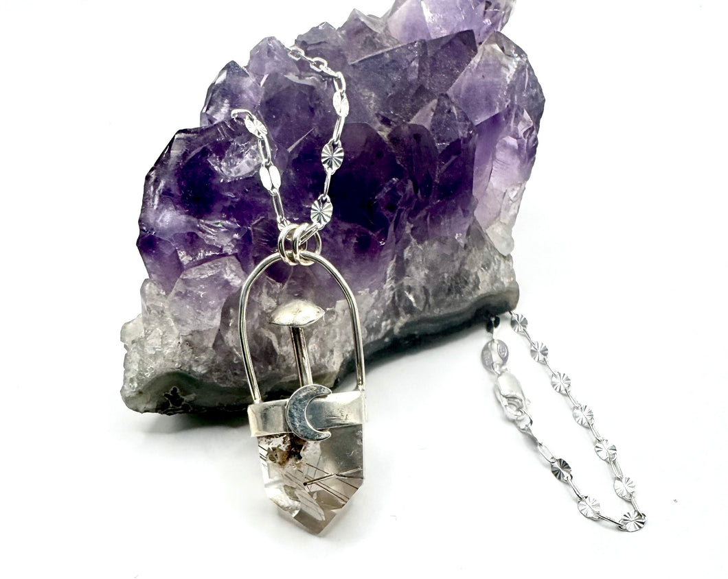 Rutilated Quartz Mushroom Talisman 2