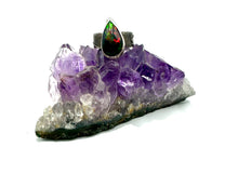 Load image into Gallery viewer, Black Opal Spider Web Ring
