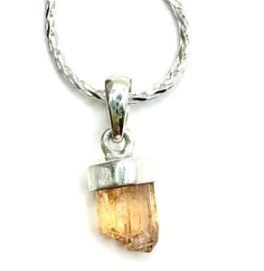 Yellow Topaz Necklace 18 inch