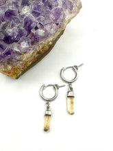 Load image into Gallery viewer, Yellow Topaz Mini Hoops
