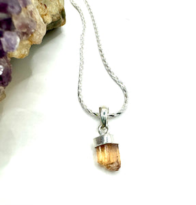 Yellow Topaz Necklace 18 inch