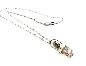 Rutilated Quartz Pinecone Talisman