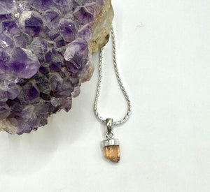 Yellow Topaz Necklace 18 inch