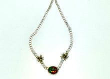 Load image into Gallery viewer, Black Opal Spider Curb Chain Necklace
