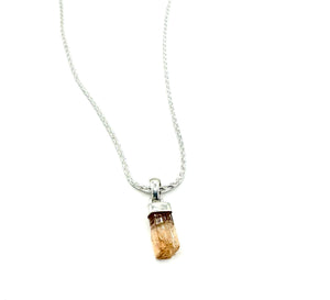 Yellow Topaz Necklace 16 inch