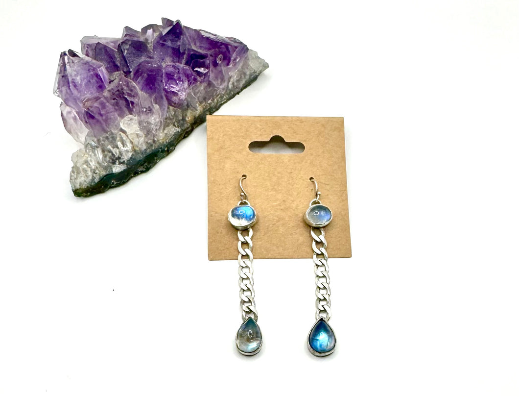 Moonstone Tear Drop Earrings