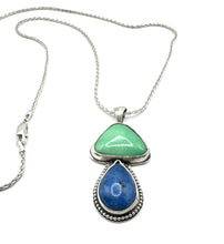 Load image into Gallery viewer, Variscite/ Blue Apitite Mushroom Necklace
