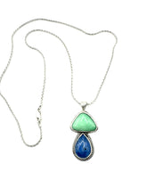Load image into Gallery viewer, Variscite/ Blue Apitite Mushroom Necklace
