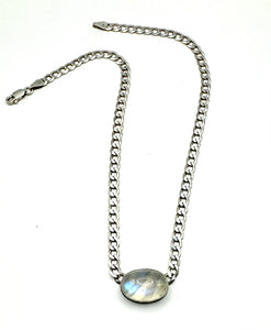 Moonstone Curb Chain Chocker