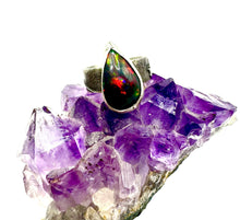 Load image into Gallery viewer, Black Opal Spider Web Ring
