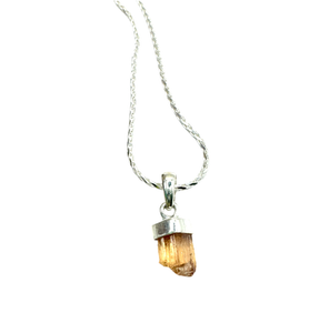 Yellow Topaz Necklace 18 inch