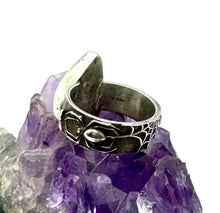 Load image into Gallery viewer, Black Opal Spider Web Ring
