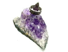 Load image into Gallery viewer, Black Opal Spider Web Ring
