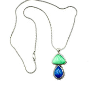 Load image into Gallery viewer, Variscite/ Blue Apitite Mushroom Necklace
