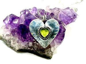 Peridot Lovers Beam Necklace