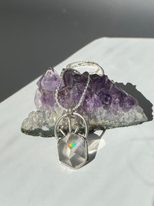 Rainbow Prism Mushroom Necklace- Small