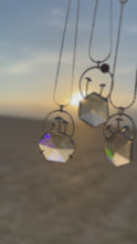 Load and play video in Gallery viewer, Rainbow Prism Mushroom Necklace With Sunstone - Medium
